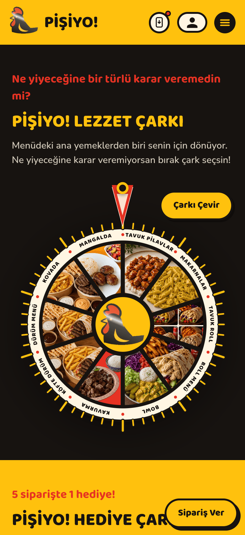 Sadakat çarkı: damga biriktir, hediye kazan